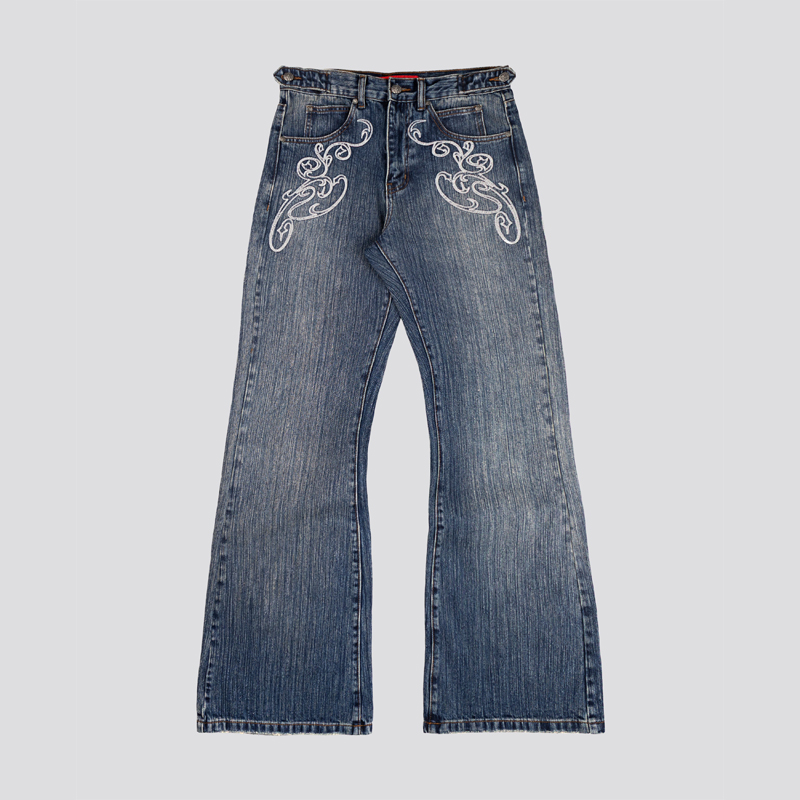 Women Shoes Jeans - Jeans Y2K Azules con Corte Bootcut,