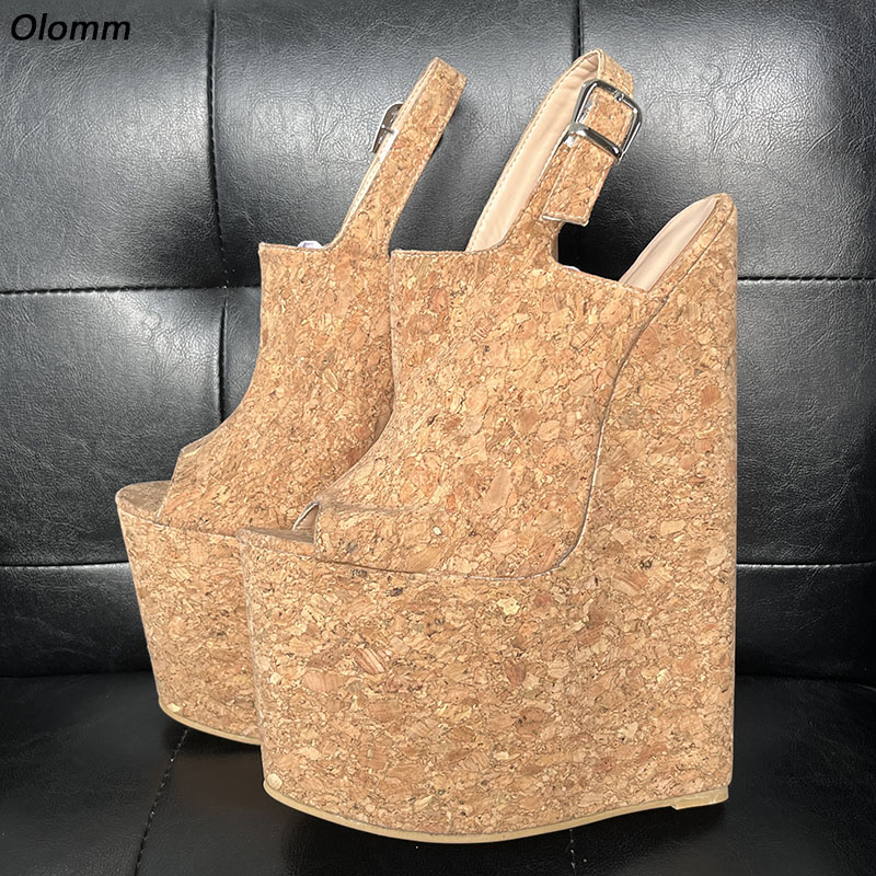 Cork Wedge Sandal - Olomm, sandalias de plataforma de verano