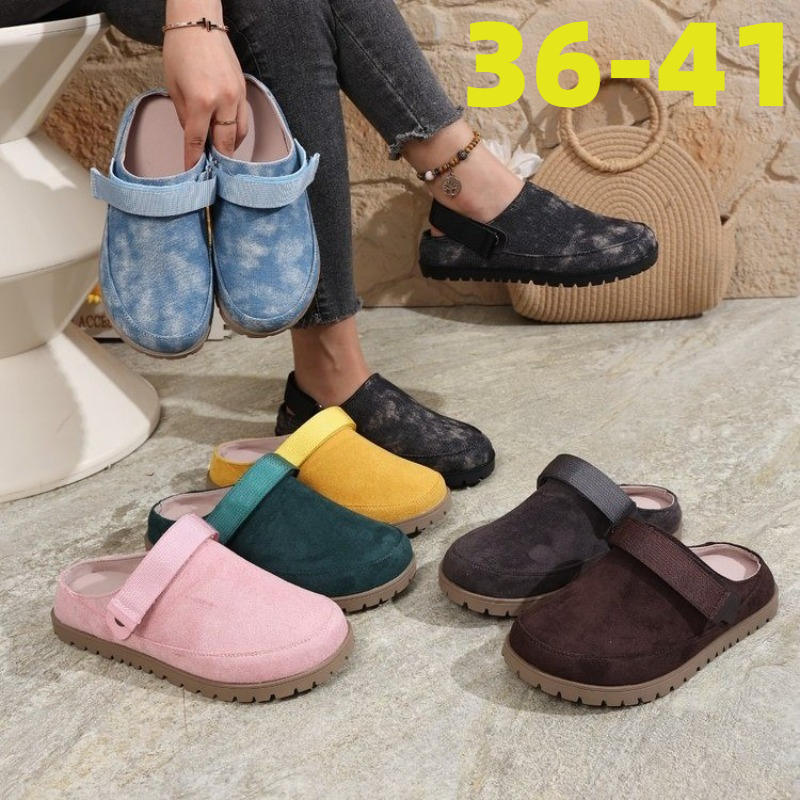 Slip On Mule Flat - Nuevas Mules de Gamuza para Mujer,