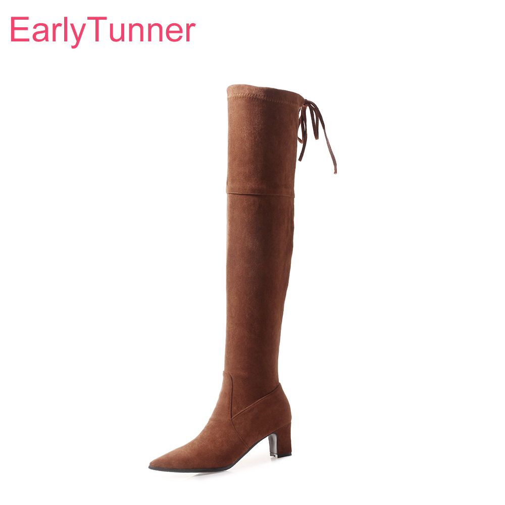 Women'S Shoes Yellow - Nuevas botas altas hasta el muslo