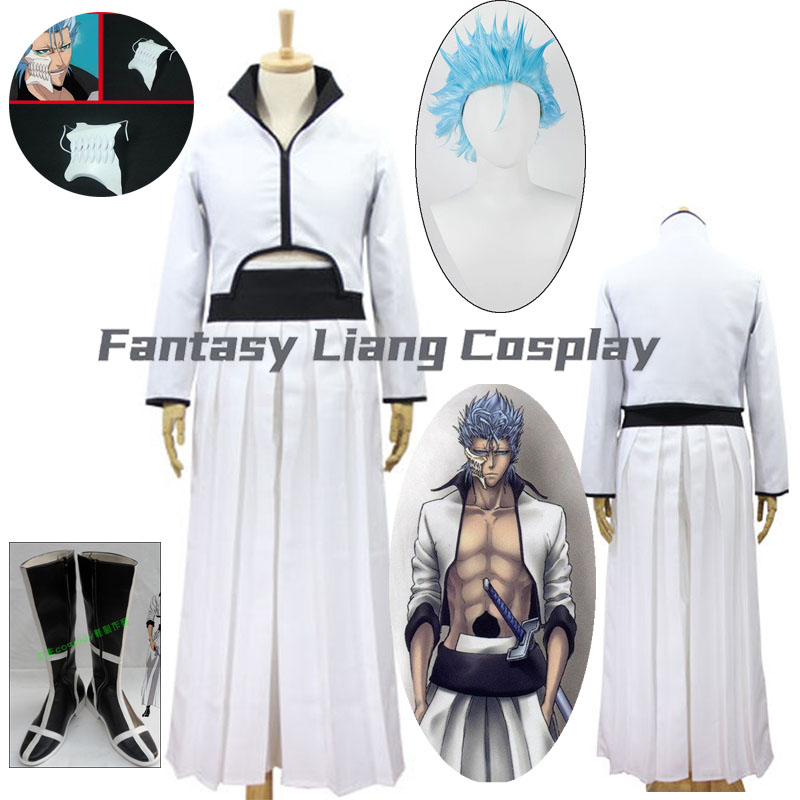 Women Shoes Japan - Disfraz de Anime Grimmjow Jeagerjaques, peluca,