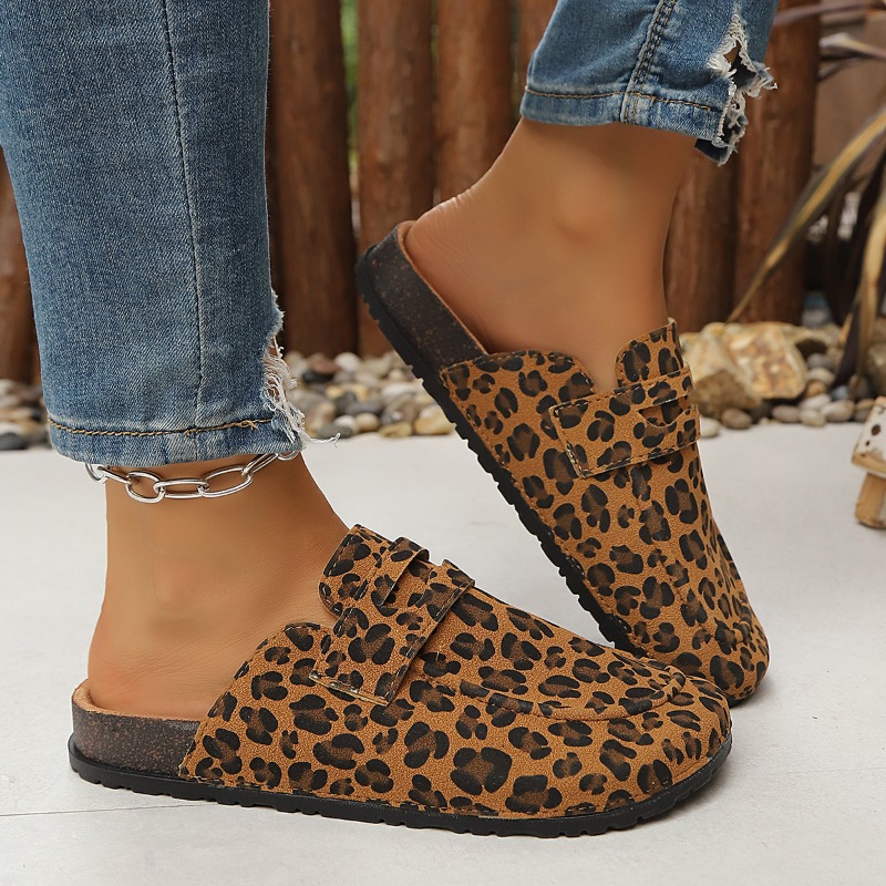 Mules con Estampado de Leopard - Slip On Mule Flat reseña y precio