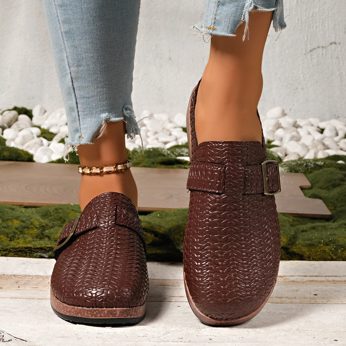 Nuevos zapatos de mujer de sue - Slip On Mule Flat reseña y precio
