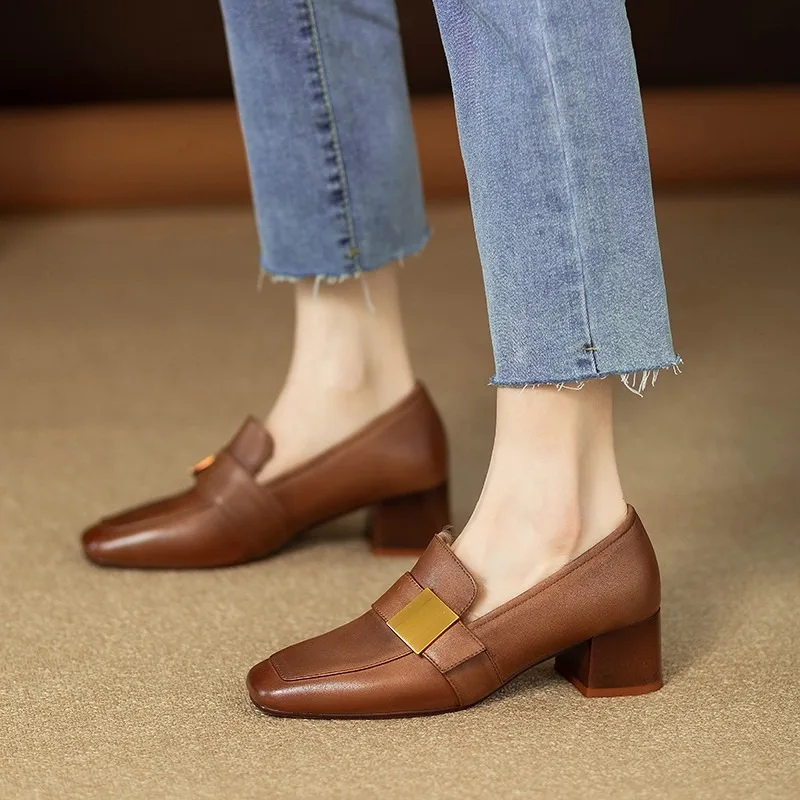 Zapatos de tacón de cuero de m - Women Shoes Jeans reseña y precio