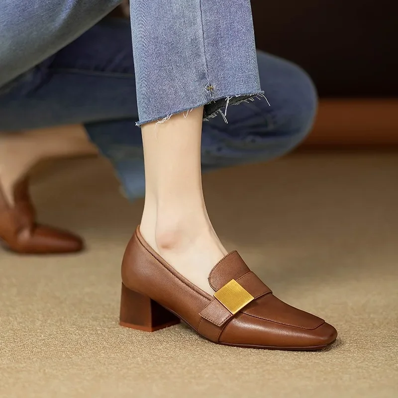 Zapatos de tacón de cuero de m - Women Shoes Jeans reseña y precio