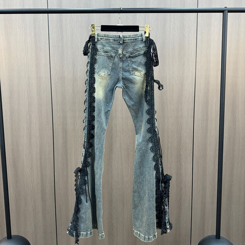 Vaqueros acampanados con cordo - Women Shoes Jeans reseña y precio