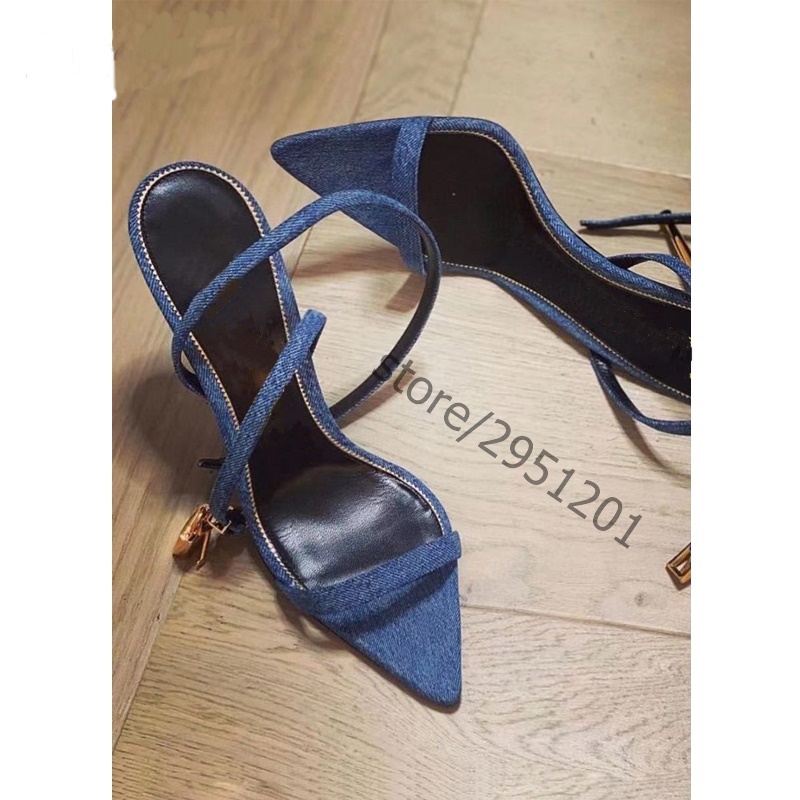 Sandalias de tacón alto puntia - Women Shoes Jeans reseña y precio