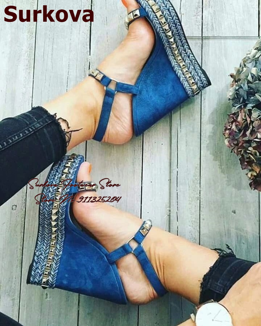 Surkova-Sandalias con tachuela - Women Shoes Jeans reseña y precio