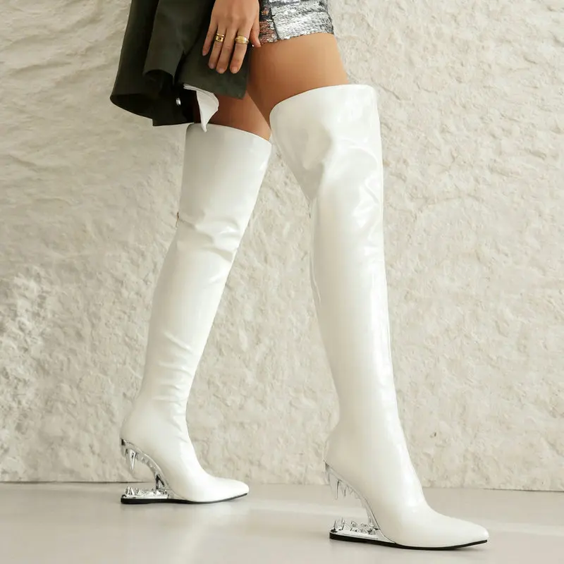 Botas largas hasta el muslo de - Women'S Shoes Yellow reseña y precio